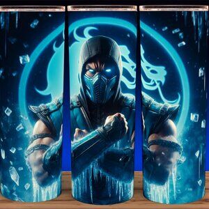 Mortal Kombat Sub Zero Icey Gaming Cup Mug Tumbler 20oz